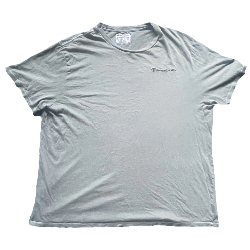 Vintage Champion T-Shirt Men’s XXL Green Gray Short Sleeve Distressed Shirt